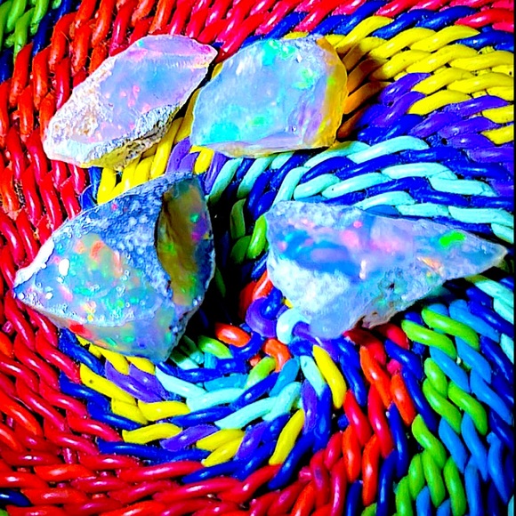 Ethiopian Rainbow Fire Opals w/ one FREE common Opal - Picture 9 of 14